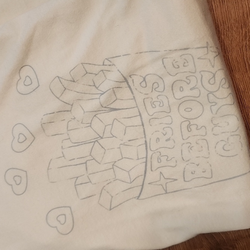 "Fries Before Guys" Cream Tee, Girls 6-8